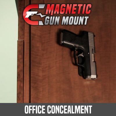 Image showing  Rubber Coated Magnetic Handgun Mount, 35 lb., Black