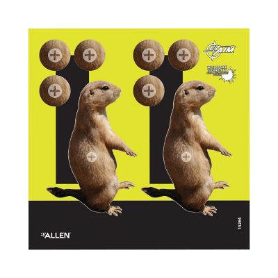 Image showing  Splash Reactive Paper Shooting Targets, Prairie Dog Target, 8 in. W x 8 in. H, 6 pk., Black and Chartreuse