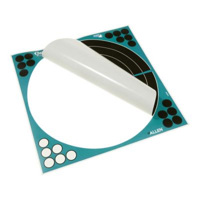 Image showing  Adhesive Splash Reactive Paper Shooting Targets, Bullseye, 12 in. W x 12 in. H, 5 pk., Black and Teal