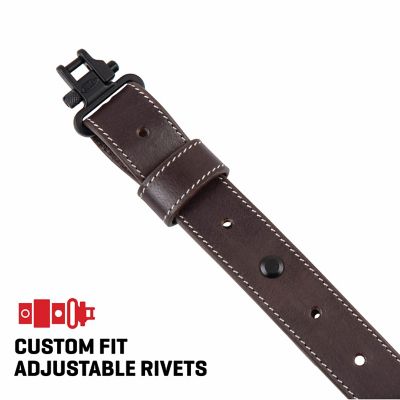 Image showing  Heritage Plain Dark Leather Rifle Sling, Mahogany