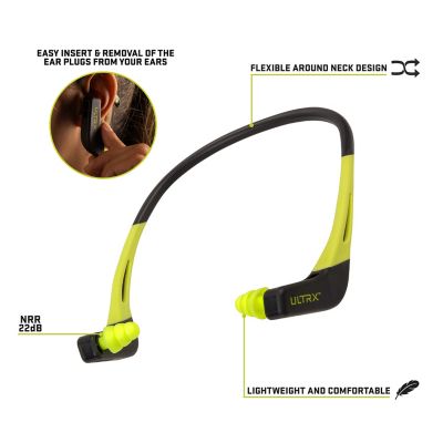 Image showing  Wave Banded Ear Plugs, Gray/Yellow