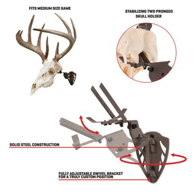 Image showing  New EZ Mount Trophy Skull Hanger, Brown