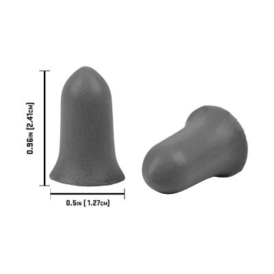 Image showing  Tapered Foam Ear Plugs, 25-Pairs / Jar, Gray