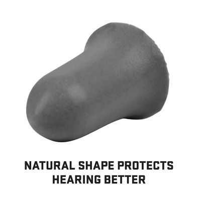 Image showing  Tapered Foam Ear Plugs, 25-Pairs / Jar, Gray
