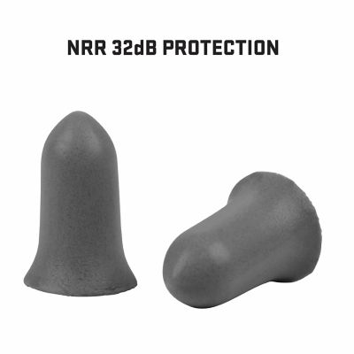 Image showing 6 th ULTRX Tapered Foam Ear Plugs, 25-Pairs / Jar, Gray