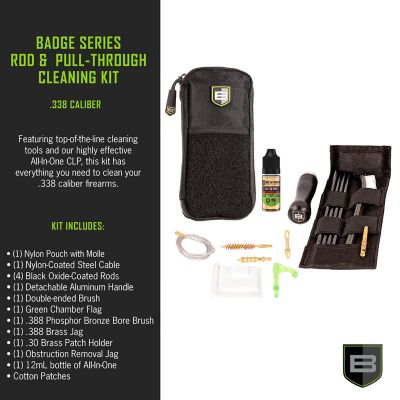 Image showing  New Badge Series Rod & Pull-Through Cleaning Kit with Molle Pouch, .338 Caliber