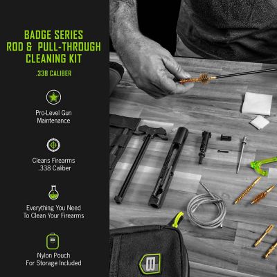 Image showing  New Badge Series Rod & Pull-Through Cleaning Kit with Molle Pouch, .338 Caliber