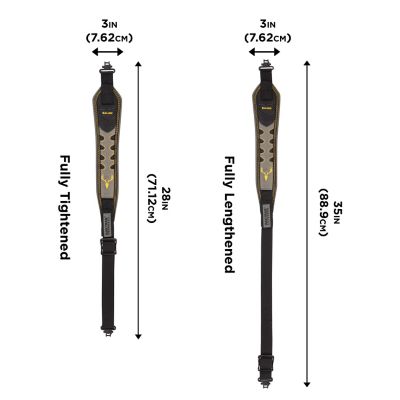 Image showing  Aspen Nubuck BakTrak 2 Point Rifle & Shotgun Sling, Tested up to 500 Lbs., Black and Clay