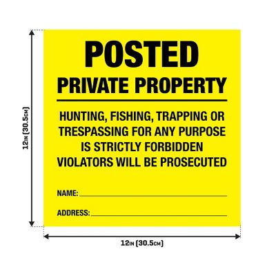 Image showing  New Posted No Trespassing Sign, 12-Pack