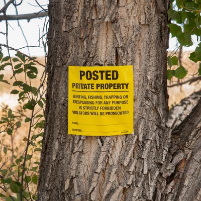 Image showing  New Posted No Trespassing Sign, 12-Pack