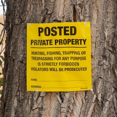 Image showing 5 th Allen New Posted No Trespassing Sign, 12-Pack