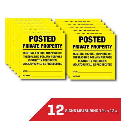 Image showing 7 th Allen New Posted No Trespassing Sign, 12-Pack