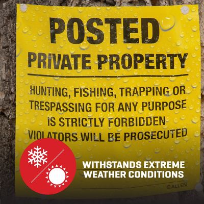 Image showing 8 th Allen New Posted No Trespassing Sign, 12-Pack