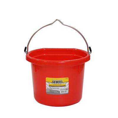 Image showing  2 gal. Flatback Bucket, Red