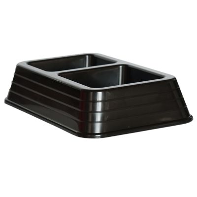 Producer's Pride Double Dish Small Animal Feeder, Black