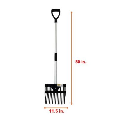 Image showing  Small Plastic Square Barn Fork, Black
