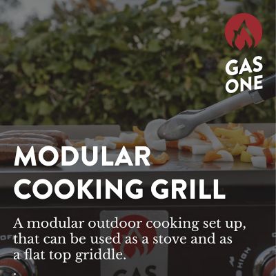 Image showing  Propane Double Burner Removable Flat Top