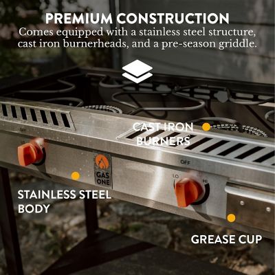 Image showing  Propane Double Burner Removable Flat Top
