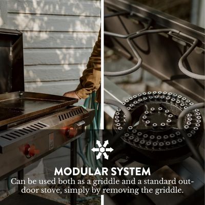 Image showing  Propane Double Burner Removable Flat Top