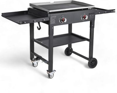 Gas One 2-Burner Propane Gas Flat Top Grill, 550 sq. in., Black