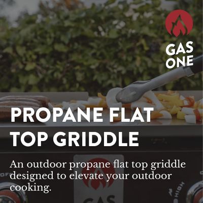 Image showing  2-Burner Propane Gas Flat Top Grill, 550 sq. in., Black