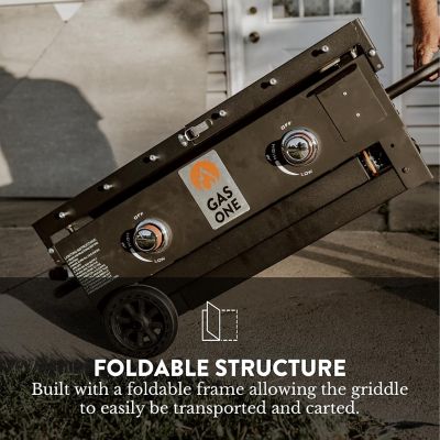 Image showing  2-Burner Propane Gas Flat Top Grill, 550 sq. in., Black