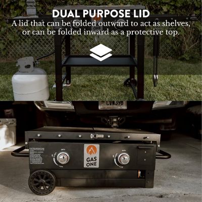Image showing 5 th Gas One 2-Burner Propane Gas Flat Top Grill, 550 sq. in., Black