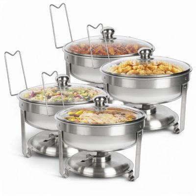 Alpha Living Stainless Steel Chafing Dish Set, 4 pk.