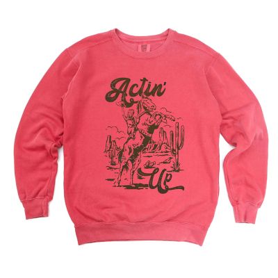 Simply Sage Market Actin Up Horse Garment Dyed Sweatshirt