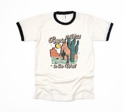 Simply Sage Market Keepin It Wild Colorful Ringer T-Shirt