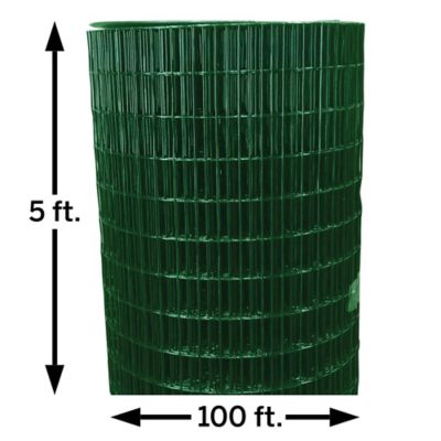 allFENZ 14 ga, 1 in. x 2 in., 60 in. x 100 ft., Green Fence