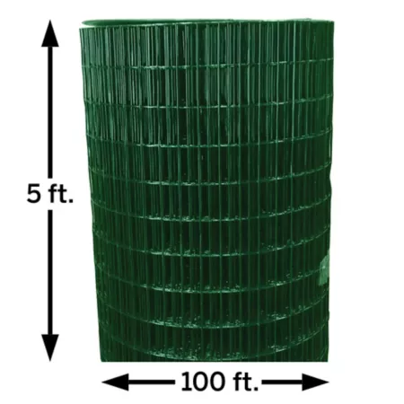 allFENZ 14 ga 1 in x 2 in 60 in x 100 ft green fence Welded Wire Fencing