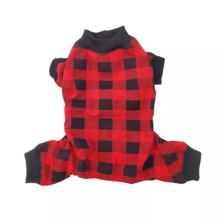 Hip Doggie Red Plaid Dog Pajamas Dog Pajamas