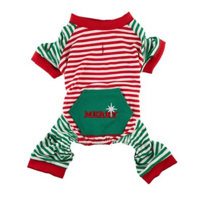 Hip Doggie Christmas Stripe Pajamas for Dogs