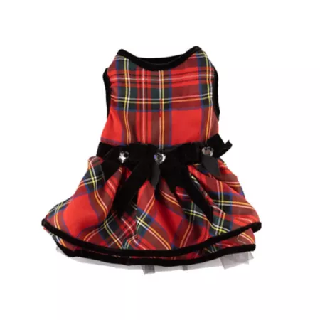 Max's Closet Red Tartan Plaid Dress for Dogs Dog Dresses