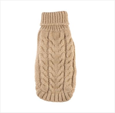 Hip Doggie Faux Angora Cable Knit Sweater for Dogs