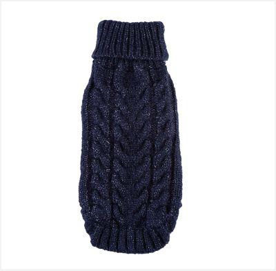 Hip Doggie Faux Angora Cable Knit Sweater for Dogs