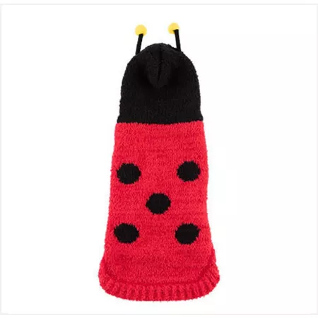 Hip Doggie Lady Bug Chenille Sweater for Dogs Dog Sweaters