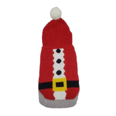 Hip Doggie Chenille Santa Hoodie for Dogs