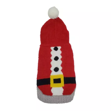 Hip Doggie Chenille Santa Hoodie for Dogs Dog Sweaters