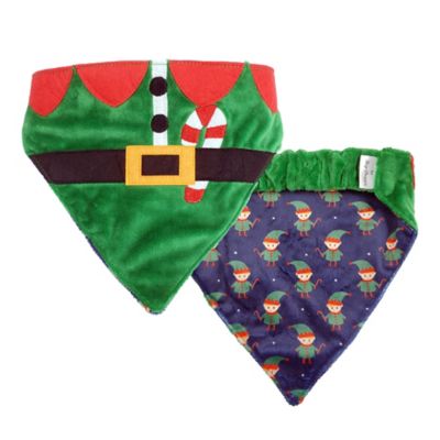 Hip Doggie Reversible Velour Elf Bandana for Dogs