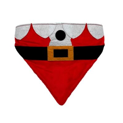 Hip Doggie Reversible Velour Santa Bandana for Dogs