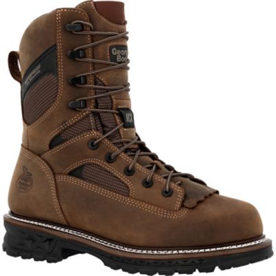 Georgia Boot Mens LTX Low Heel Logger 9 in. Brown GB00681