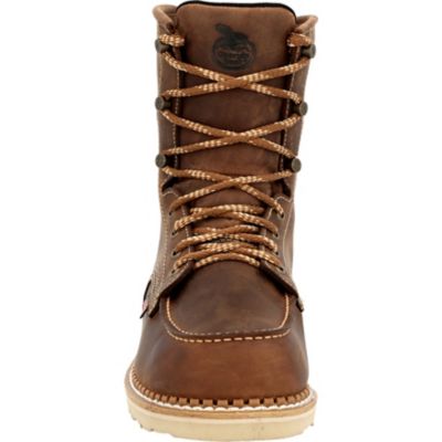 Image showing 3 th Georgia Boot Men's Moc Toe 8 in. Brown
