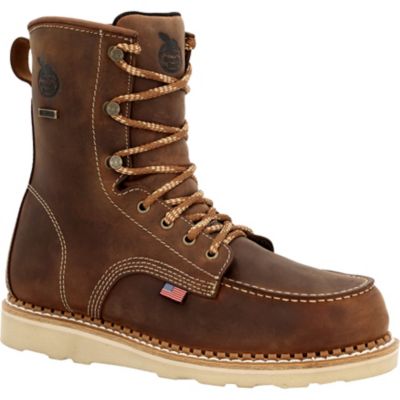 Image showing 0 th Georgia Boot Men's Moc Toe 8 in. Brown