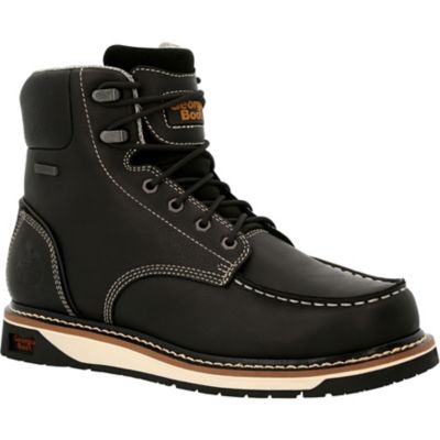 Image showing 0 th Georgia Boot Men's Moc Toe 6 in. Black