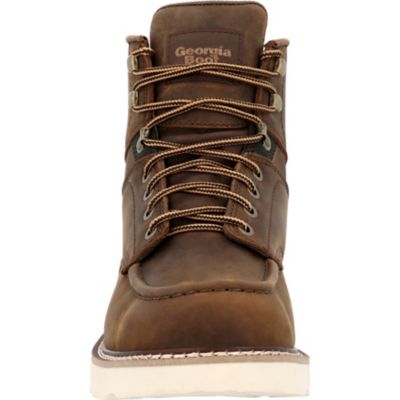 Image showing 3 th Georgia Boot Men's Moc Toe 6 in. Brown, GB00667