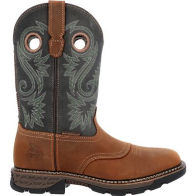 Image showing 6 th Georgia Boot Men's Square Pull On 11 in. Navy