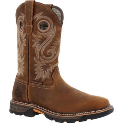 Georgia Boot Men's Square Pull On 11 in. Brown GB00622