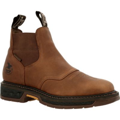 Georgia Boot Men's Chelsea Square 6 in. Brown